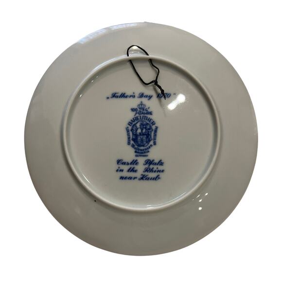 Bareuther 1970 Father's Day Plate 100 Yr Commemorative Vatertag Bavaria - Picture 2 of 2